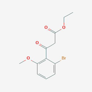 molecular formula C12H13BrO4 B12071841 Ethyl 3-(2-bromo-6-methoxyphenyl)-3-oxopropanoate 
