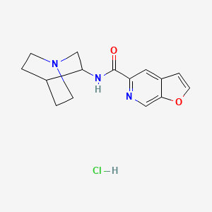 molecular formula C15H18ClN3O2 B12071895 N-(3R)-1-Azabicyclo[2.2.2]oct-3-yl-furo[2,3-c]pyridine-5-carboxamidehydrochloride 