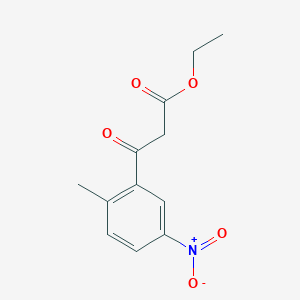 molecular formula C12H13NO5 B12071964 Ethyl 3-(2-methyl-5-nitrophenyl)-3-oxopropanoate 