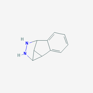 molecular formula C10H10N2 B012072 1,2-Diazabenzo[a]cyclopropa[cd]pentalene,  1,2,2a,2b,6b,6c-hexahydro-  (9CI) CAS No. 102505-33-9
