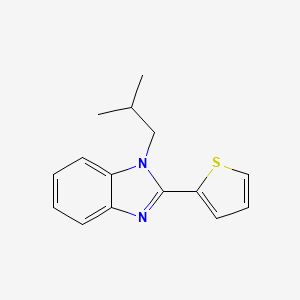 molecular formula C15H16N2S B1207202 1-(2-Methylpropyl)-2-thiophen-2-ylbenzimidazole 