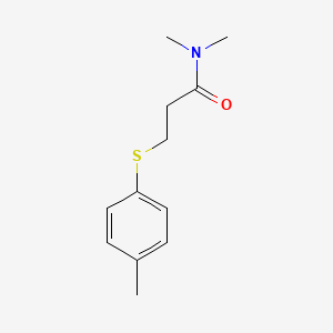molecular formula C12H17NOS B1207203 N,N-dimethyl-3-[(4-methylphenyl)thio]propanamide 