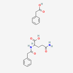 5-Amino-5-oxo-2-[(2-phenylacetyl)amino]pentanoic acid;2-phenylacetic acid