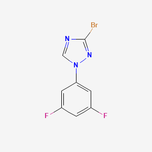 molecular formula C8H4BrF2N3 B12072074 3-bromo-1-(3,5-difluorophenyl)-1H-1,2,4-triazole 