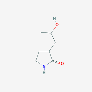 molecular formula C7H13NO2 B12072084 3-(2-Hydroxypropyl)pyrrolidin-2-one 