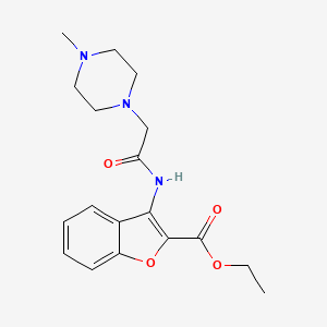 3-[[2-(4-Methyl-1-piperazinyl)-1-oxoethyl]amino]-2-benzofurancarboxylic acid ethyl ester