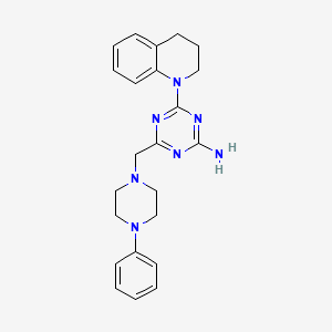 4-(3,4-dihydro-2H-quinolin-1-yl)-6-[(4-phenyl-1-piperazinyl)methyl]-1,3,5-triazin-2-amine
