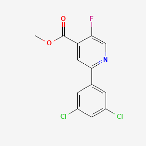 molecular formula C13H8Cl2FNO2 B12072139 Methyl 2-(3,5-dichlorophenyl)-5-fluoroisonicotinate 