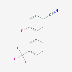 molecular formula C14H7F4N B12072183 [1,1'-Biphenyl]-3-carbonitrile, 6-fluoro-3'-(trifluoromethyl)- CAS No. 1261602-04-3