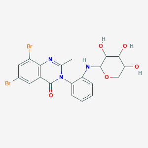 N-(2-(6,8-Dibromo-2-methyl-4-oxo-3(4H)-quinazolinyl)phenyl)pentopyranosylamine