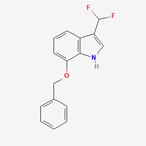 molecular formula C16H13F2NO B12072208 7-Benzyloxy-3-(difluoromethyl)-1H-indole 