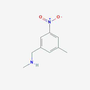 molecular formula C9H12N2O2 B12072259 N-Methyl-1-(3-methyl-5-nitrophenyl)methanamine 