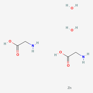 molecular formula C4H14N2O6Zn B12072302 2-Aminoacetic acid;ZINC;dihydrate 