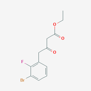 molecular formula C12H12BrFO3 B12072360 Ethyl 4-(3-bromo-2-fluorophenyl)-3-oxobutanoate 