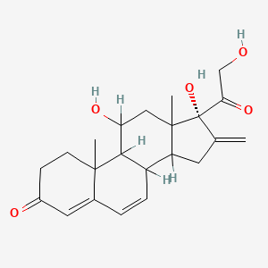 (17R)-11,17-dihydroxy-17-(2-hydroxyacetyl)-10,13-dimethyl-16-methylidene-1,2,8,9,11,12,14,15-octahydrocyclopenta[a]phenanthren-3-one