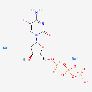 molecular formula C9H11IN3Na2O11P3+2 B12072646 Cytidine5'-(tetrahydrogen triphosphate), 2'-deoxy-5-iodo- 
