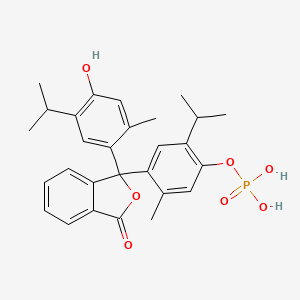 1(3h)-Isobenzofuranone, 3-[4-hydroxy-2-methyl-5-(1-methylethyl)phenyl]-3-[2-methyl-5-(1-methylethyl)-4-(phosphonooxy)phenyl]-