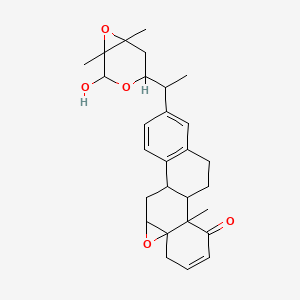 15-[1-(2-Hydroxy-1,6-dimethyl-3,7-dioxabicyclo[4.1.0]heptan-4-yl)ethyl]-2-methyl-8-oxapentacyclo[9.8.0.02,7.07,9.012,17]nonadeca-4,12(17),13,15-tetraen-3-one
