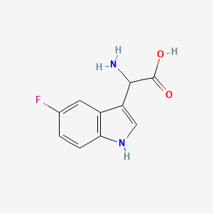 molecular formula C10H9FN2O2 B12072767 2-amino-2-(5-fluoro-1H-indol-3-yl)acetic acid 