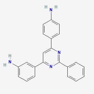 3-[6-(4-Aminophenyl)-2-phenyl-4-pyrimidinyl]aniline