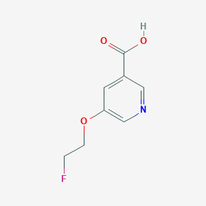 molecular formula C8H8FNO3 B12072775 5-(2-Fluoro-ethoxy)-nicotinic acid 
