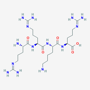 molecular formula C24H50N14O5 B12072786 L-Arginyl-L-arginyl-L-lysyl-L-arginine 