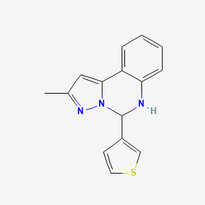 molecular formula C15H13N3S B1207280 2-Methyl-5-(3-thiophenyl)-3,5-dihydropyrazolo[1,5-c]quinazoline 