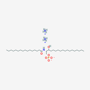 molecular formula C34H76N3O6P B12072803 N-palmitoyl-D-erythro-dihydroceramide-1-phosphate (ammonium salt) 