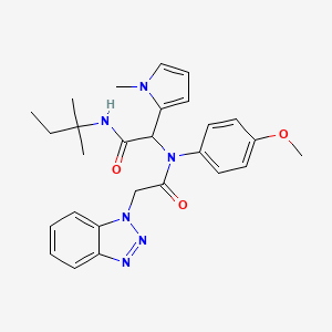 2-(N-[2-(1-benzotriazolyl)-1-oxoethyl]-4-methoxyanilino)-N-(2-methylbutan-2-yl)-2-(1-methyl-2-pyrrolyl)acetamide