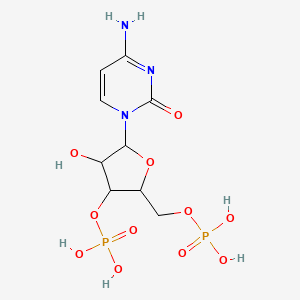 molecular formula C9H15N3O11P2 B12072827 Cytidine 3',5'-bisphosphate 