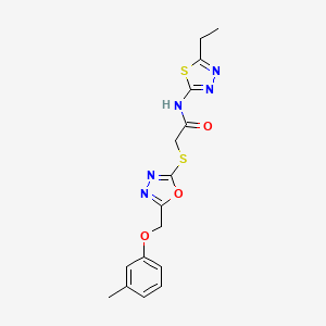 N-(5-ethyl-1,3,4-thiadiazol-2-yl)-2-[[5-[(3-methylphenoxy)methyl]-1,3,4-oxadiazol-2-yl]thio]acetamide