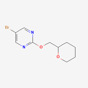 molecular formula C10H13BrN2O2 B12072846 5-Bromo-2-(tetrahydro-pyran-2-ylmethoxy)-pyrimidine 