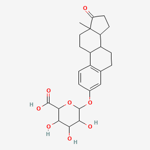 molecular formula C24H30O8 B12072865 17-Oxoestra-1(10),2,4-trien-3-yl hexopyranosiduronic acid 