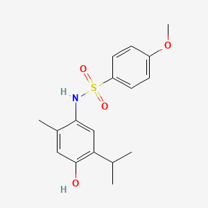N-(4-hydroxy-2-methyl-5-propan-2-ylphenyl)-4-methoxybenzenesulfonamide