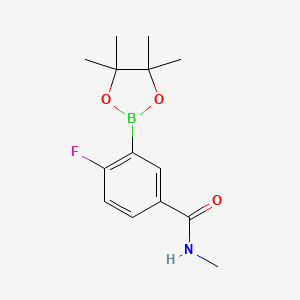 molecular formula C14H19BFNO3 B12072907 4-Fluoro-N-methyl-3-(4,4,5,5-tetramethyl-[1,3,2]dioxaborolan-2-yl)-benzamide 