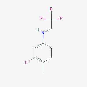 molecular formula C9H9F4N B12072913 3-fluoro-4-methyl-N-(2,2,2-trifluoroethyl)aniline 