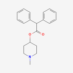 molecular formula C20H23NO2 B1207292 Desiodomethyl 4-DAMP 