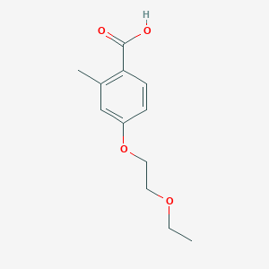 molecular formula C12H16O4 B12072926 4-(2-Ethoxyethoxy)-2-methylbenzoic acid 