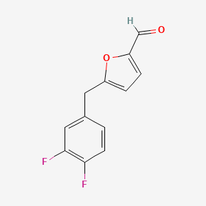 molecular formula C12H8F2O2 B12073001 5-(3,4-Difluorobenzyl)furan-2-carbaldehyde 