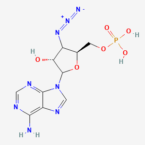 [(2S,4R)-5-(6-aminopurin-9-yl)-3-azido-4-hydroxyoxolan-2-yl]methyl dihydrogen phosphate