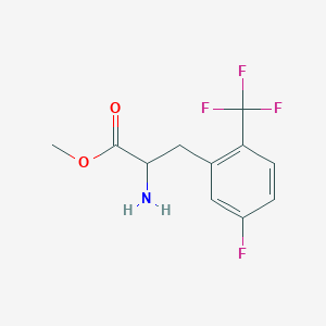 molecular formula C11H11F4NO2 B12073045 Methyl 2-amino-3-(5-fluoro-2-(trifluoromethyl)phenyl)propanoate 