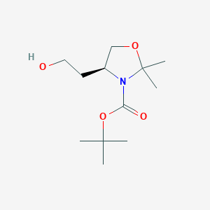 molecular formula C12H23NO4 B120731 (S)-Tert-butyl 4-(2-hydroxyethyl)-2,2-dimethyloxazolidine-3-carboxylate CAS No. 147959-18-0