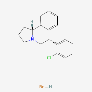 molecular formula C18H19BrClN B1207310 6-(2-Chlorophenyl)-1,2,3,5,6,10b-hexahydropyrrolo(2,1-a)isoquinoline hbr CAS No. 96795-88-9