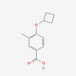 molecular formula C12H14O3 B12073109 4-Cyclobutoxy-3-methylbenzoic acid 