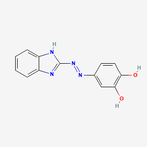 molecular formula C13H10N4O2 B1207312 4-[2-(1H-benzimidazol-2-yl)hydrazinyl]cyclohexa-3,5-diene-1,2-dione CAS No. 97420-53-6