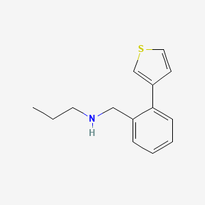 molecular formula C14H17NS B12073133 Propyl({[2-(thiophen-3-yl)phenyl]methyl})amine 