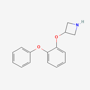 molecular formula C15H15NO2 B12073175 3-(2-Phenoxyphenoxy)Azetidine 