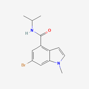 molecular formula C13H15BrN2O B12073229 6-Bromo-1-methyl-1H-indole-4-carboxylic acid isopropylamide 