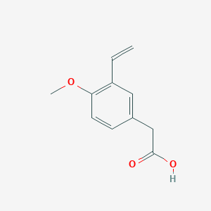 molecular formula C11H12O3 B12073245 (4-Methoxy-3-vinyl-phenyl)-acetic acid 