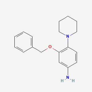 molecular formula C18H22N2O B12073268 3-(Benzyloxy)-4-piperidin-1-ylaniline 